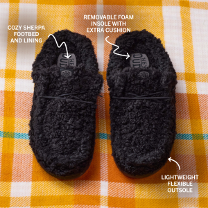 wendy slipper cozy black/black