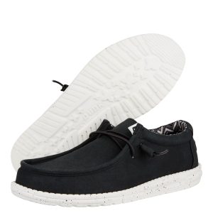 wally stretch canvas wide black/white
