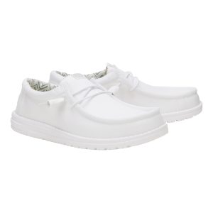 wally stretch canvas wide white/white