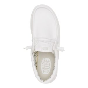 wally stretch canvas wide white/white
