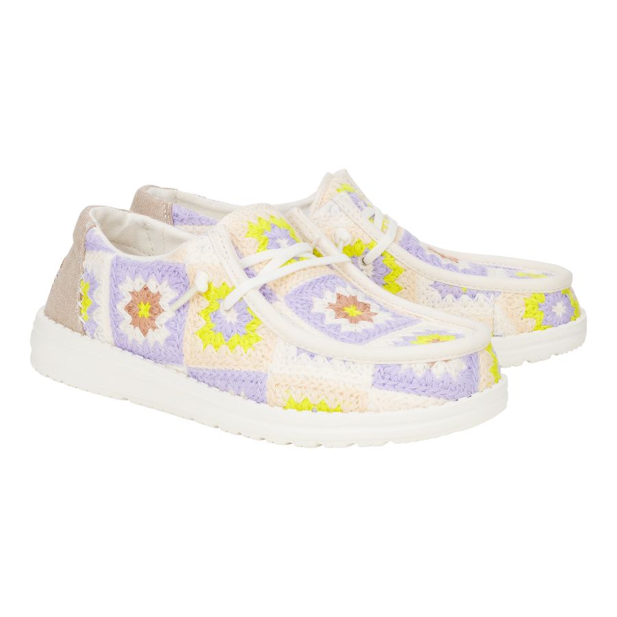 wendy cottage crochet egret/lavender/multi