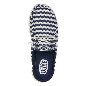 wendy slip terry stripe navy blazer/egret