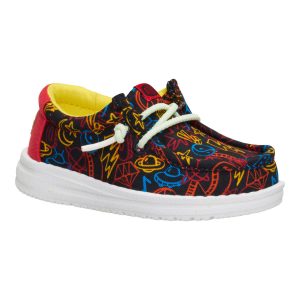 wally toddler space glow black/red