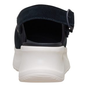 delray clog suede black/egret