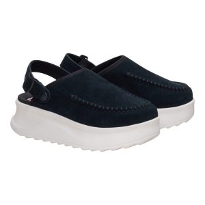 delray clog suede black/egret