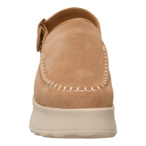delray clog suede tan