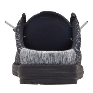 wally slip jersey jacquard black/monument grey