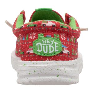 wally toddler holiday sweater red/green