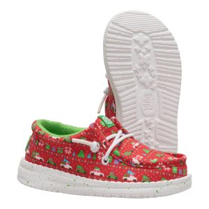 wally toddler holiday sweater red/green