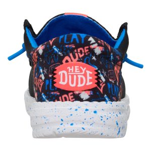 wally funk youth game on black/multi