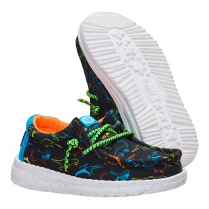 wally toddler dinoworld black/neon multi