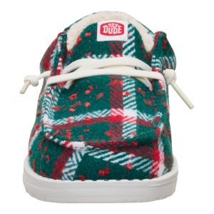 wally youth confetti plaid cozy red/green/multi