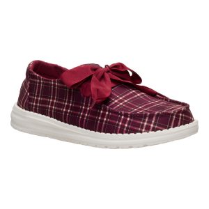 wendy holiday bow red plaid/burgundy
