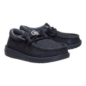 wally youth stretch jersey heather black